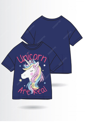 Navy-Blue girls tee